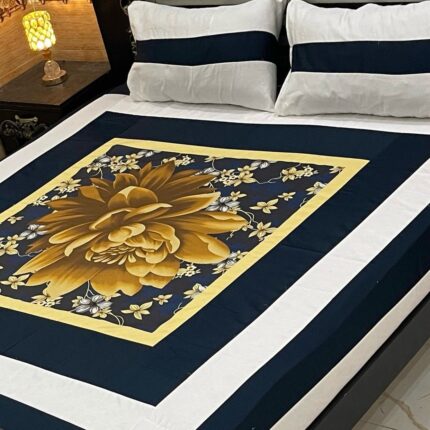 Digital gold panel bedsheet DGT0750