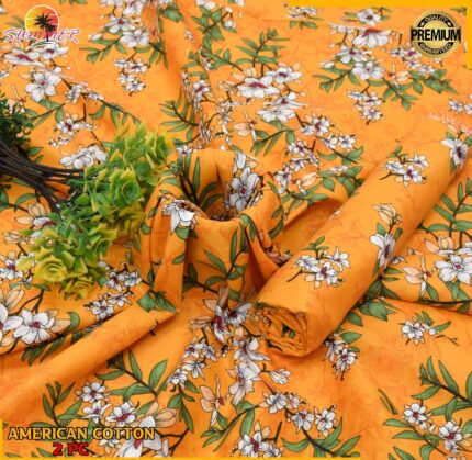 2 Piece – Cotton Digital Print Suit ( Design LS144)