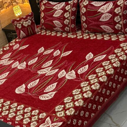 4Pc Velvet Jaquard Bedsheet VJD 030