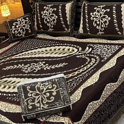 4Pc Velvet Jaquard Bedsheet VJD 064