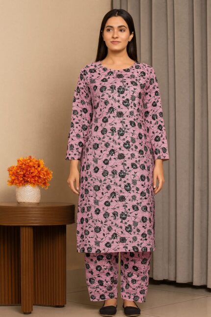 2 Piece – Cotton Digital Print Suit Design LS650