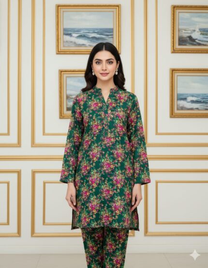 2 Piece – Cotton Digital Print Suit Design LS656